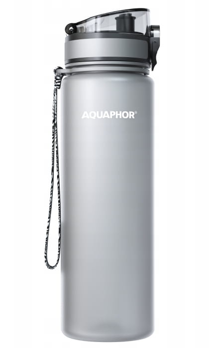 AQUAPHOR 1 Filterflasche, Wasserfilterkartusche, 0,8 L, grau