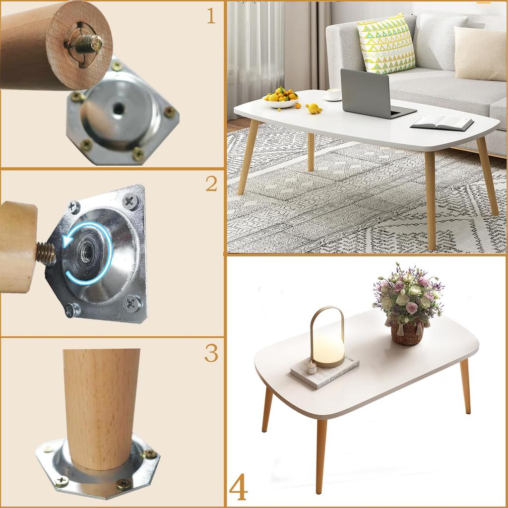 LBFXQ Coffee Perfect for Single 80cm Wide X 40cm Cute and Stylish Mini Nordic Easy Assembly Table, Living, Deep, Table/Desk, Wooden, Style,