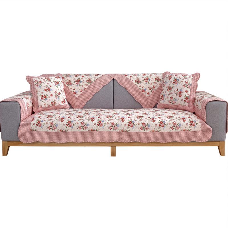 Universal Twill Washed Cotton Curved Edge Sofa Cushion In All Seasons, Machine Washable Non-Slip Fashionable Sofa Cushion Sofa Cover
