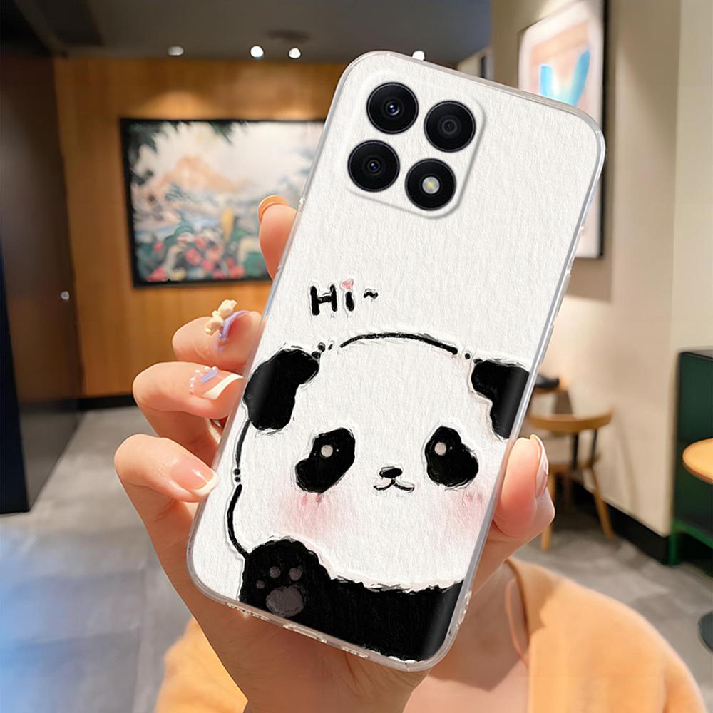 For Honor X8b X8a 4G LLY-LX1 LLY-LX2 CRT-LX1 Cute Cartoon Painted Phone Cover TPU Soft Clear Silicone Case On Honor X8a 4G Mask