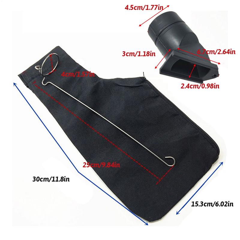 1 Stück Staubschutzbeutel 255 Gehrungssäge Bandschleifer Staubabsaugbeutel Elektrowerkzeuge Schwarzer Stoff Sammelbeutel