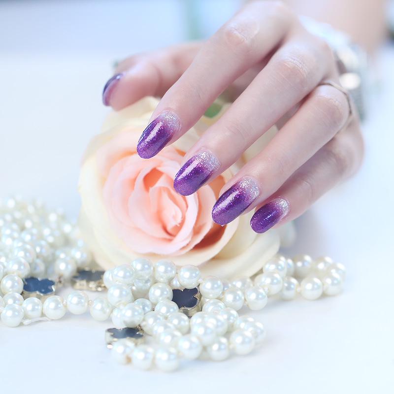 DIY Full Cover Self Adhesive Stickers Polish Foils Tips Wraps Glitter Gradient Shiny Nail Decals