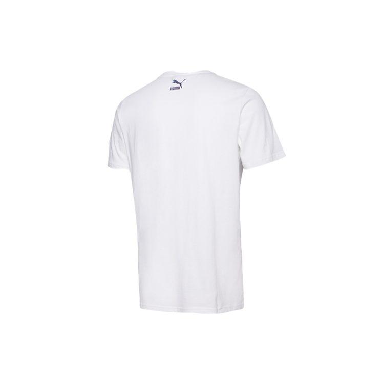 Puma T Shirts Men's White Crew Neck Moderate Straight Fit 597900-52