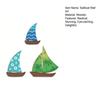 3 Pcs Summer Wood Sailboat Nautical Wall Decor Rustic Wall Hanging Sculpture Ocean Coastal Wall Art for Bathroom Living Room Lake House