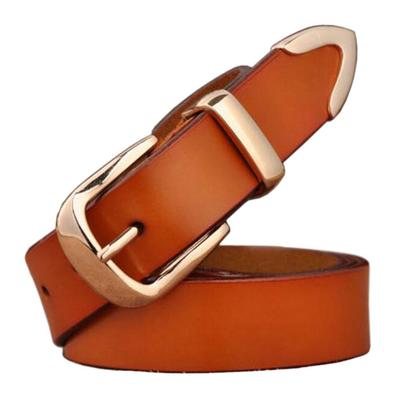 British Style Women's Cowhide Fashion Belts - Versatile Jeans and Decorative Belts for Middle-aged and Young Girls