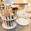 Round Cylinder Makeup Brush and Lipstick Organizer with Multi-Hole Pen Holder