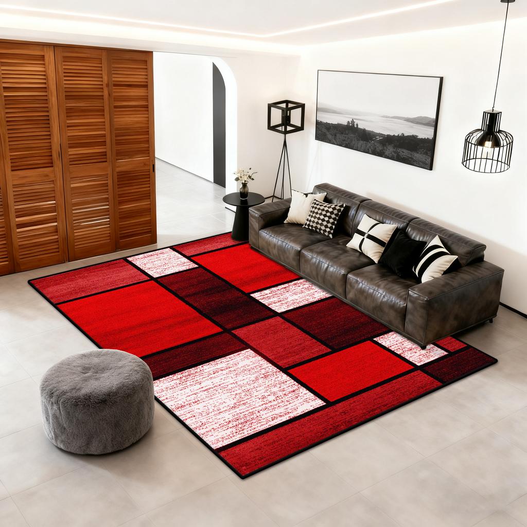 Nordic Style Large Area Rug Geometric Carpet Non-Slip Washable Rug for Living Room Bedroom Cloakroom Home Decor Floor Mat Soft