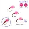 5pcs 10 Pcs/box Translucent Tungsten Bead Core Hard Egg Fly Glo Bug Fly Fishing Flies Lures Size 12#