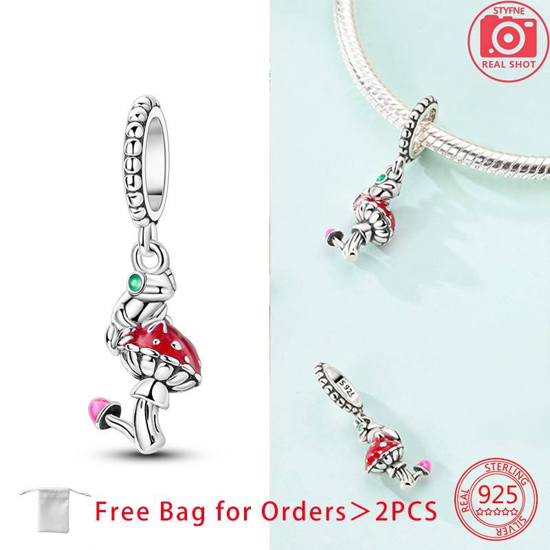 Anniversary Charms Copper Frog And Mushroom Beads Fit Bracelet Necklace Accessories Bead Jewelry Making Fine Jewelry Gift