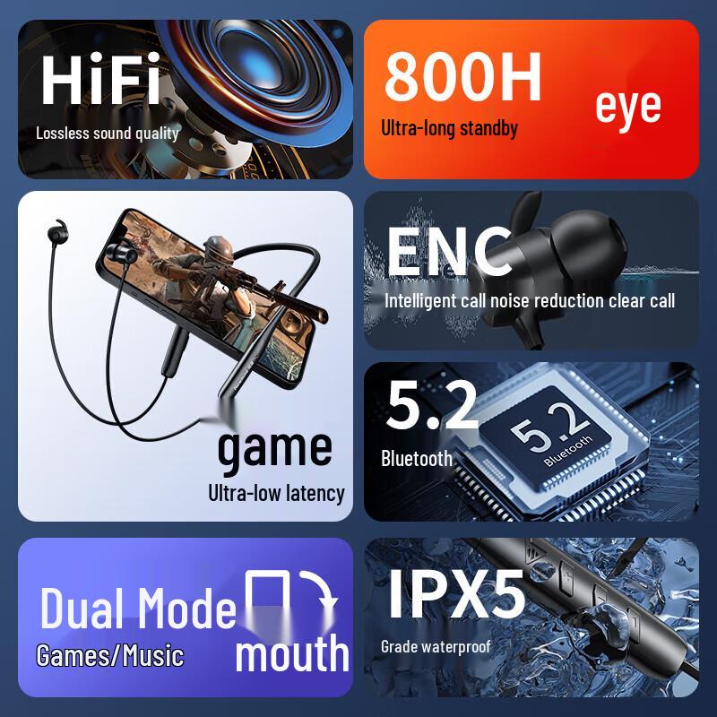 Newmine C58 Neckband Bluetooth Sports Earbuds