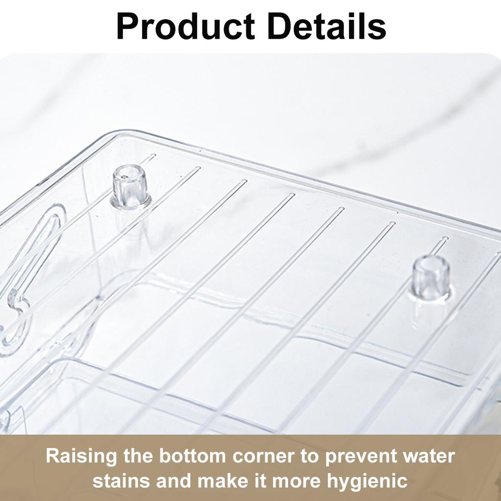 2-Layer Drink Dispenser Refrigerator Automatic Rolling Beer Cola Organizer Box Large Capacity Clear Beverage Soda Can Holder