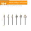 3mm Diamond Grinding Heads for Electric Grinder – Cylindrical, Bullet, Umbrella, Ball Shapes
