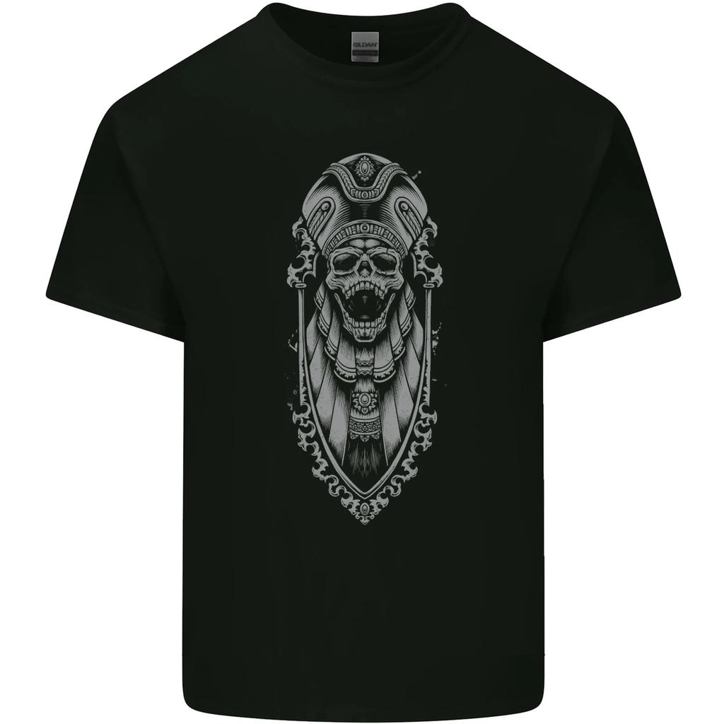 Death Order Pharoh Skull Biker Motorcycle Kids T-Shirt Childrens