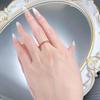 Luoxi Temple S925 Silver Half Circle Diamond Stackable Ring Set