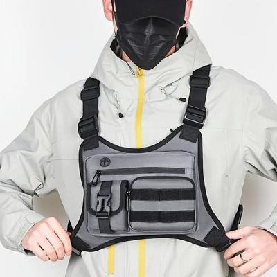 Water Resistant Multi-functional Chest Bag Adjustable Running Vest Bag Sports Vest Bag  Men
