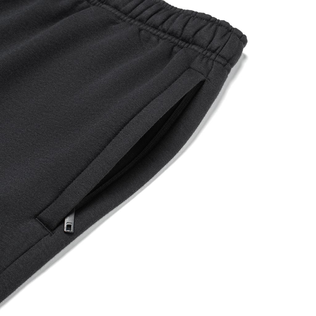 Li Ning Straight Leg Knitted Mid Waist Drawstring Training Pants Men Bottoms Black AKLTE25-1