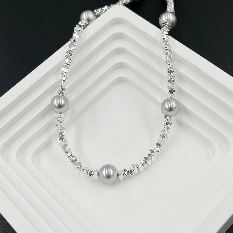 Beaded Necklace Shining Broken Silver Long Sweater Chain, High-End Swarovski Necklace Jewelry