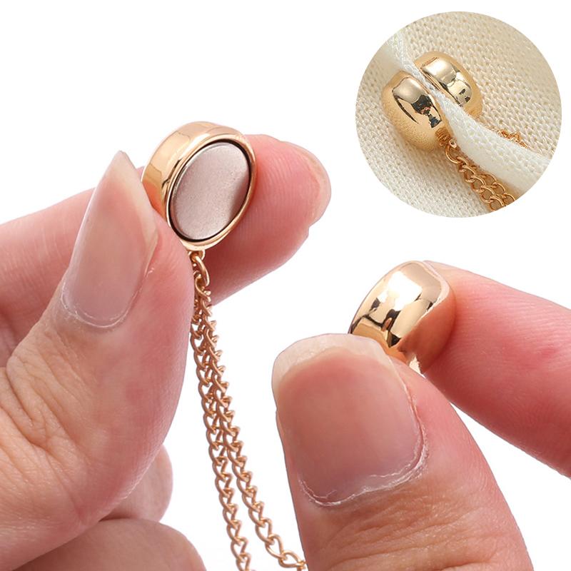 4pcs Alloy Adjustable Buckle Clothing Accessories Creative Chain Magnetic Buckle