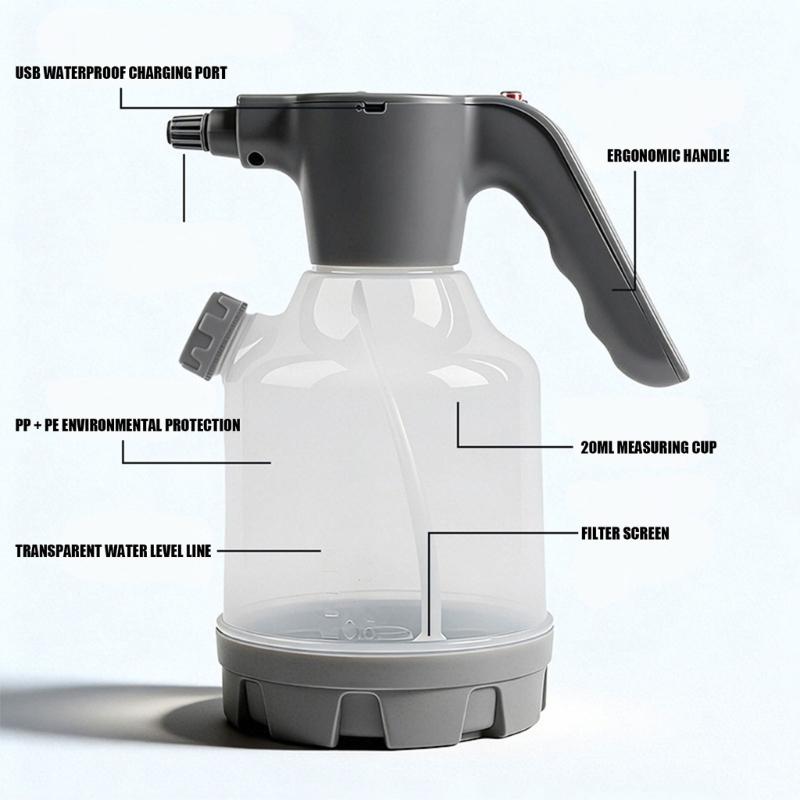 Electric Foam Sprayer with Rechargeable Battery & Adjustable Nozzle Simple Operate for Car Washing & Garden Watering
