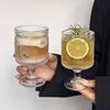 ZISIZ Retro Sunflower Embossed Glass Cup