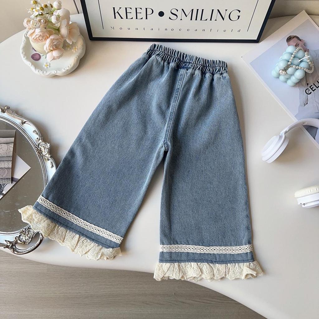 Mädchenmode-Set: Langärmeliges Hemd, Ärmellose Jeansweste und Lange Hose - Frühling/Herbst-Kollektion