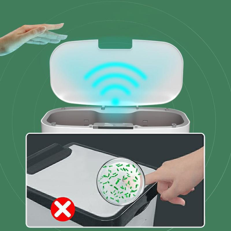 16L New Smart Trash Can High-tech Induction Storage Bucket Bathroom Deodorant Waterproof Trash Can Household with Lid Creative