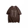 Large size loose cotton short-sleeved t-shirt women's new spring and summer fat mm meat covering and thin black bow  trendy