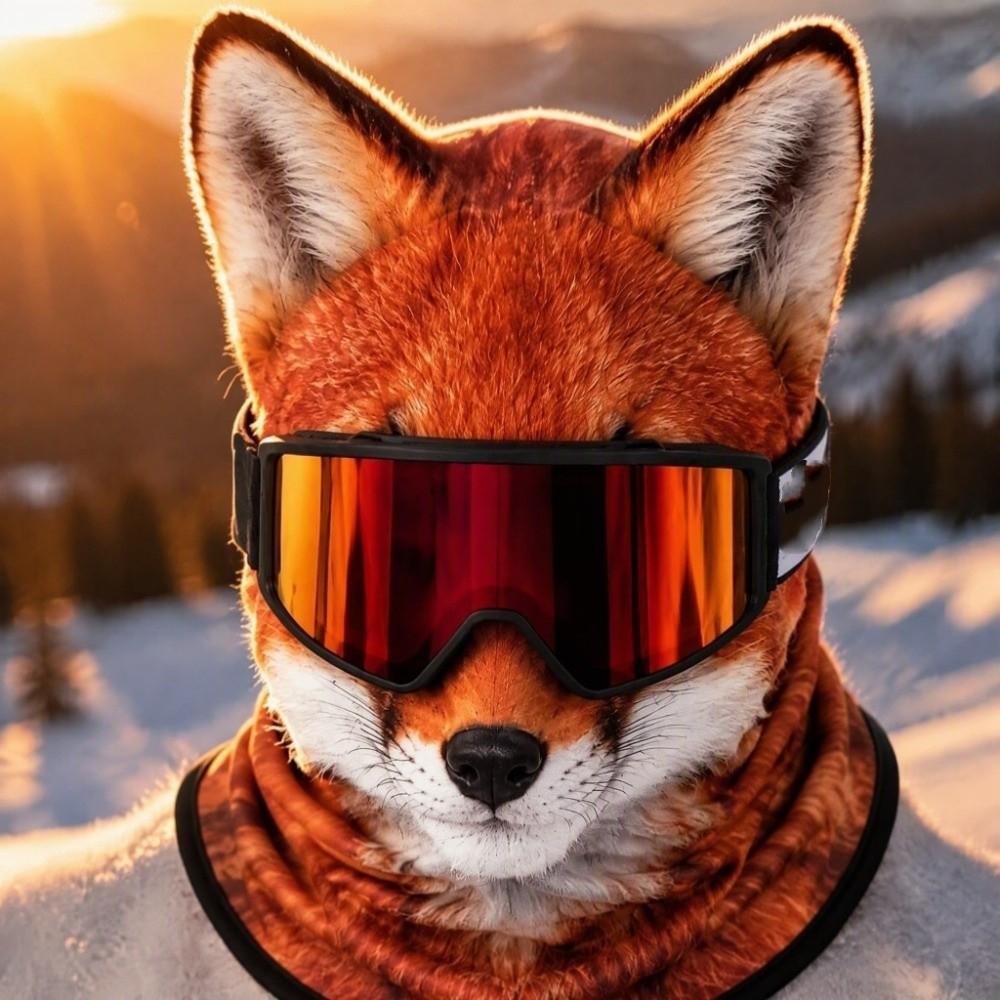 Soft Elastic Fabric Animal Face Ski Mask Vivid Animal Prints Animal Prints Mask  Outdoor Activities