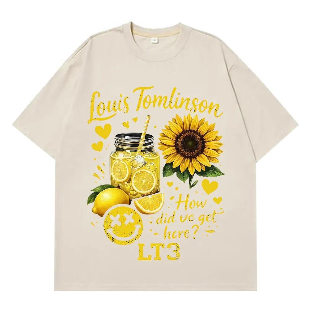Unisex Women Fashion Tshirt Singer Louis Tomlinson How Did I Get Here Tour 2026 Print TShirt Cotton Vintage Loose Tshirs Fan Gift