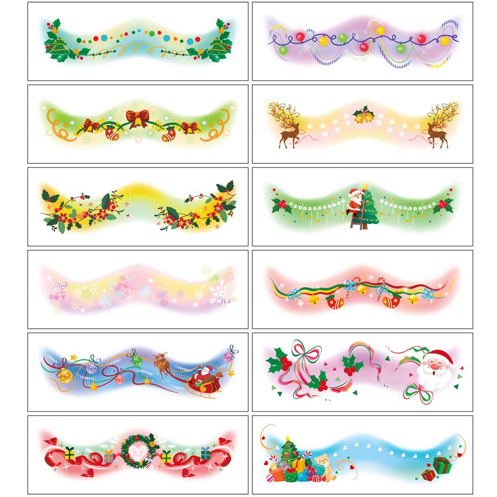 12Pieces Face Tattoo Stickers Waterproof Christmas Temporary Tattoos for Women Face Makeup Decals for Party Festival