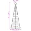 LED Christmas Tree with 390 Warm White LEDs 250 Cm Iron