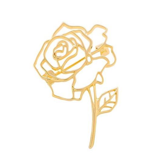 

Rose Brooch Zinc Alloy Metal Pin Versatile Stylish Accessory Durable Fade-Resistant Lapel Pin Scarf Holder for Daily Wear