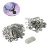 100 Sets Blank Button Badge Parts Set Round Shape Rust Prevention Easy Print Button Pin Badge Kit for Button Making Machine