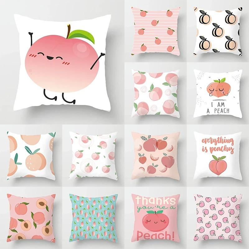 

Офис Гостиная Дом Наволочка Розовый Фрукт Персиковая Наволочка Украшения для Машины 40x40cm