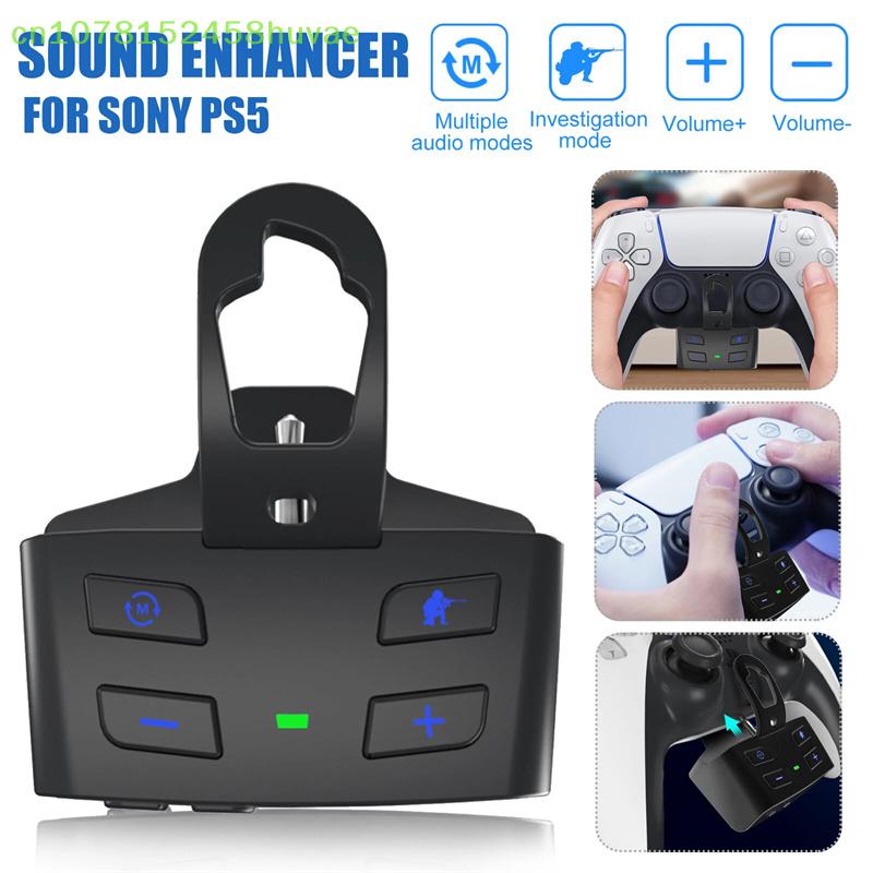 1 Pc Sound Enhancer For PS5 Game Controller Audio Headset Adapter 3.5mm Stereo Headphone Converter