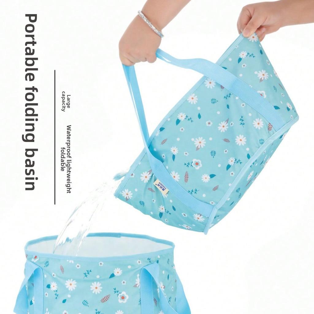 Foldable Basin Portable Travel Laundry Washbasin Foot Soaking Bag Bucket Travel Basin