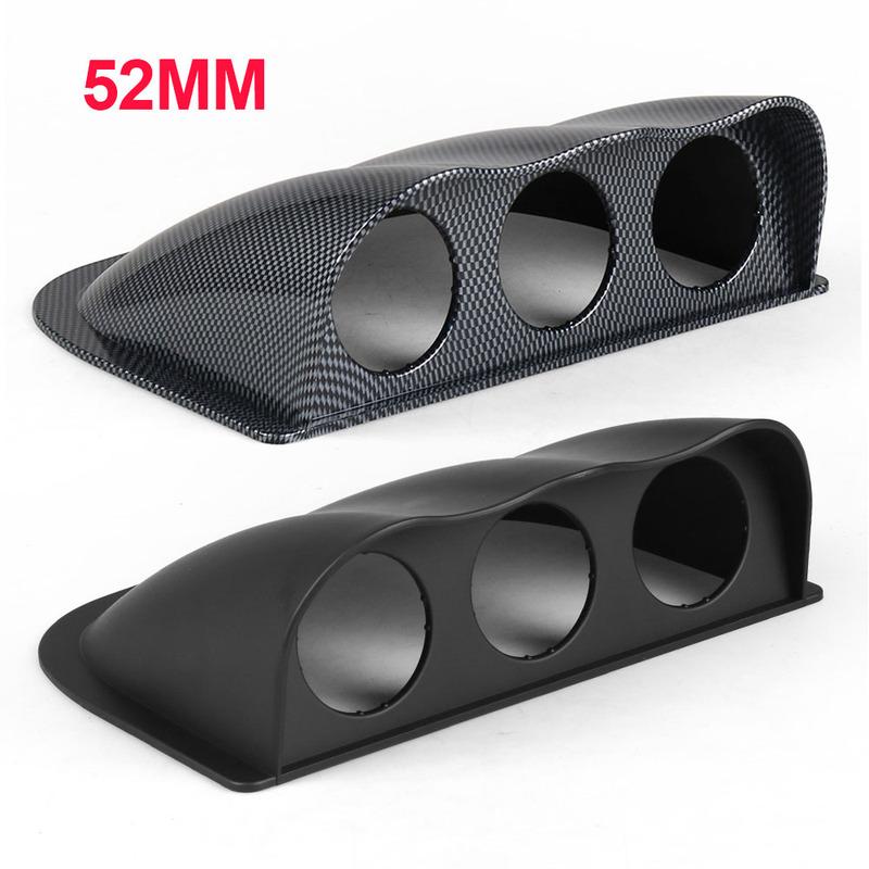 Universal Black Carbon Fiber 2 Inch 52mm Dash Board Dual Triple Gauge Pod Color Gauge Holder Mount Holder