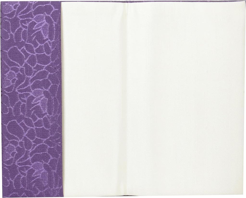 Taiko Sangyo Chirimen Silk Fukusa (Crepe Silk Wrapping Cloth) Set for Congratulations and Condolences, Soft Type, Made in Japan, Purple, 697-1