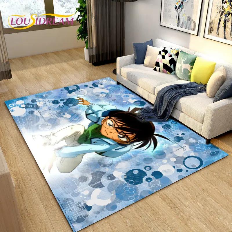 Detective Conan Cartoon Anime Area Rug,Carpet Rug for Living Room Bedroom Sofa Doormat Decoration, Kids Play Non-slip Floor Mat