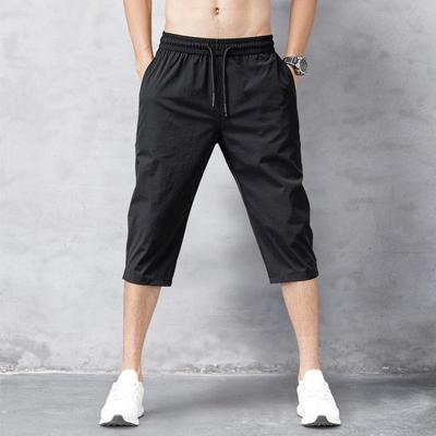Men's Shorts Summer Breeches Trousers Male Bermuda Board Quick Drying Beach Black Men's Long Shorts