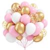 12inch 60pcs multi-color latex balloon set with confetti, suitable for weddings, birthdays, pop parties, bridal showers