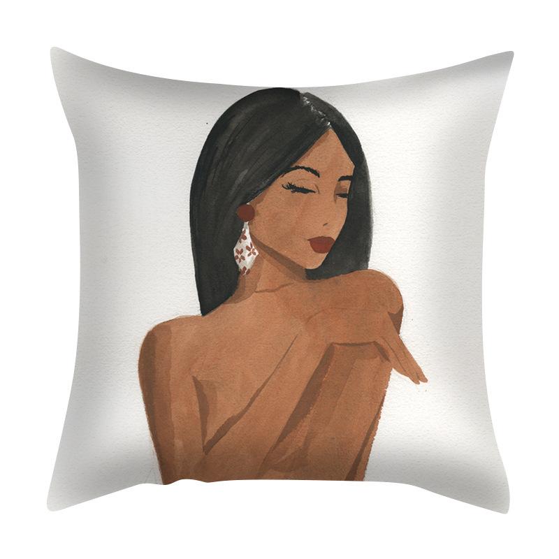 Cushion Cover Green Plant Sea View Pillow Sofa Popular Home Car Fabric Cushion Cover