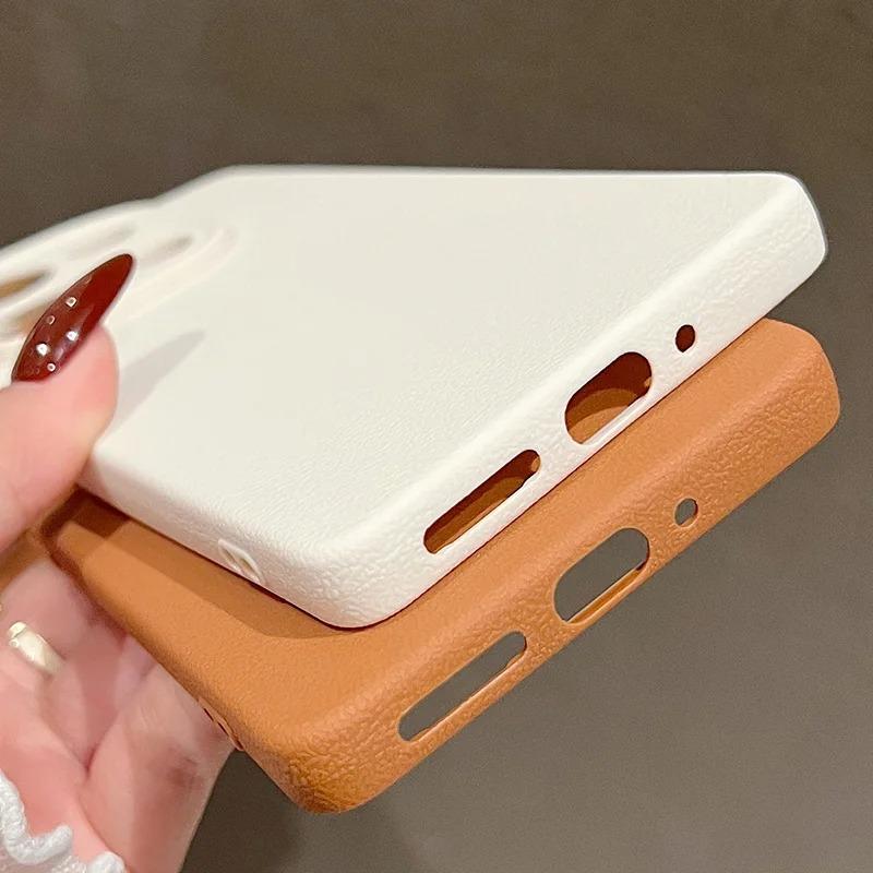 Phone Case For Samsung A05 A12 A16 A52  A53 S25 Redmi 10 14C Note10 Note14 Xiaomi 11Lite PocoC75 Luxury Leather Texture Soft Silicone Protection Cover
