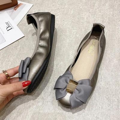 Mode Damen Ballerinas Schleife Ballerinas Damen PU Leder Mädchenschuhe Ballerina Mary Jane Ballerinas Luxusschuhe