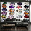 Among Us Custom Name Wall Tapestry Aesthetic Wall Hanging Printed Fabric Blanket Decorative Tapestries for Bedroom Living Room Home Decor