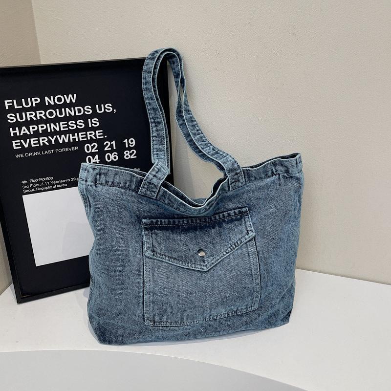 

Новая сумка большой вместимости в иностранном стиле, женская модная трендовая нишевая дизайнерская сумка через плечо, сумка-тоут для работы и учебы, для шопинга светло-синий