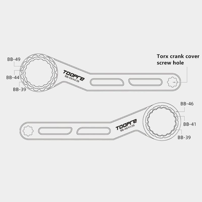 39mm/41mm/44mm/46mm/49mm 6 In 1 Bicycle BB-Wrench Hollow Central Axle-Wrench DUB Crankset Installation Removal Tool