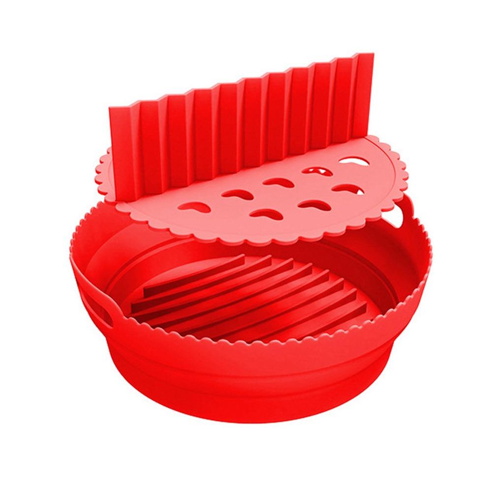 Separate Silicone Air Fryer Liner Square Round Foldable Air Fryer Pad Heat Resistant Multicolor Air Fryer Silicone Pot
