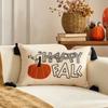 Autumn Pumpkin Maple Leaf Embroidered Pillowcase Living Room Bedroom Decorative Cushions Sofa Pillow Cover Home Decor Gift Props