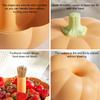 Double Layer Pumpkin Bowl for Fall Home Party Snack Holder for Halloween Party Pumpkin Fruit Candy Bowl Food Storage Container